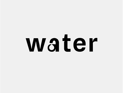 Water Wordmark goodtype logocombination logotype negativespacelogo typedesign waterwordmark wordmarklogo