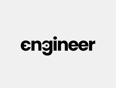 engineer wordmark branding engineer engineering logocombination logotype negativespace negativespacelogo wordmark
