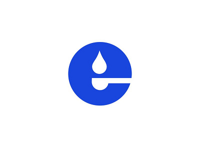 logo letter e + drop