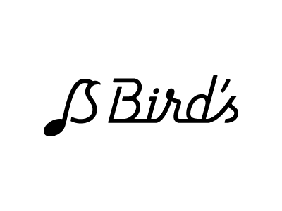 Bird's (Two Options) bird icon logo music record store typography