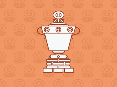 Mario Kart Trophy Series : Flower Cup icon illustration mario kart