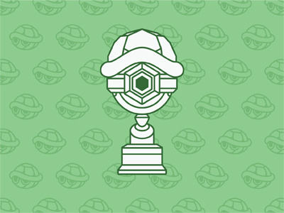 Mario Kart Trophy Series : Shell Cup icon illustration mario kart