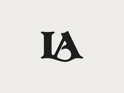 LA Monogram branding custom type design identity la letter ligature logo logotype mark monogram