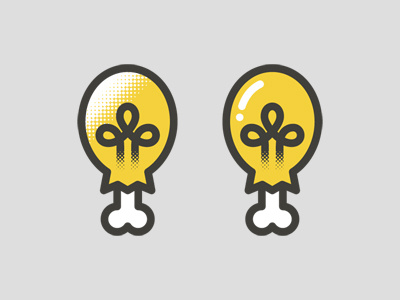 Bright Ideas About Food drumstick food halftone icon illustration light bulb