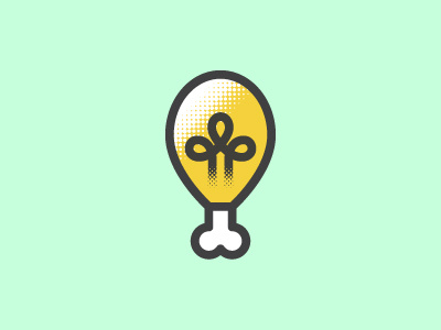 Bright Ideas 2: Electric Boogaloo drumstick electric boogaloo food halftone icon illustration light bulb