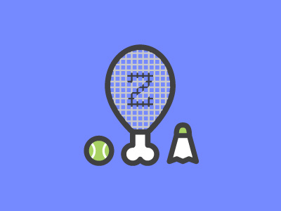 Racquet badminton drumstick food icon illustration racquet tennis