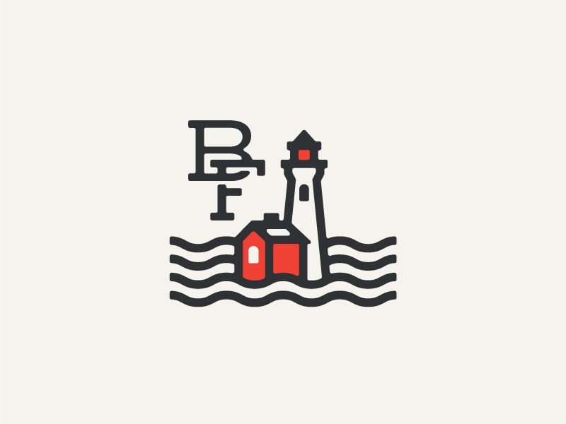 Black Fog monoweight identity branding lighthouse illustration monogram roaster coffee