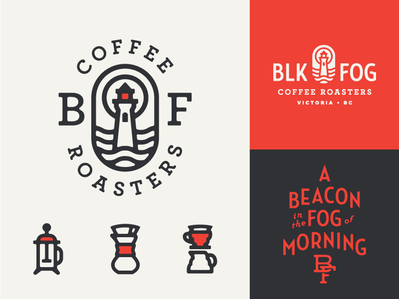 Black Fog II roaster monoweight logo identity coffee roaster coffee branding