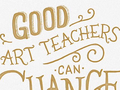 Karene Faul Tribute art design hand lettering teachers tribute typography