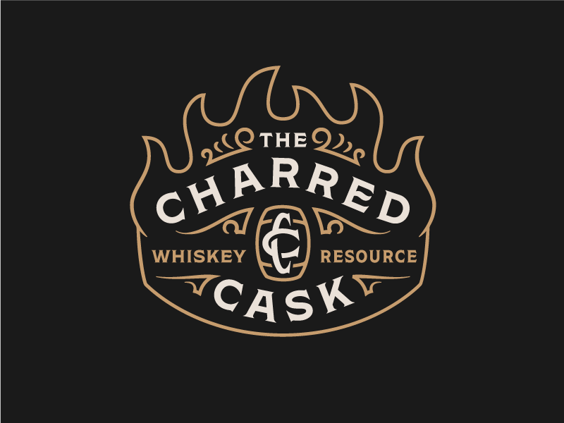 Charred Cask charred cask identity branding whiskey cc monogram logo