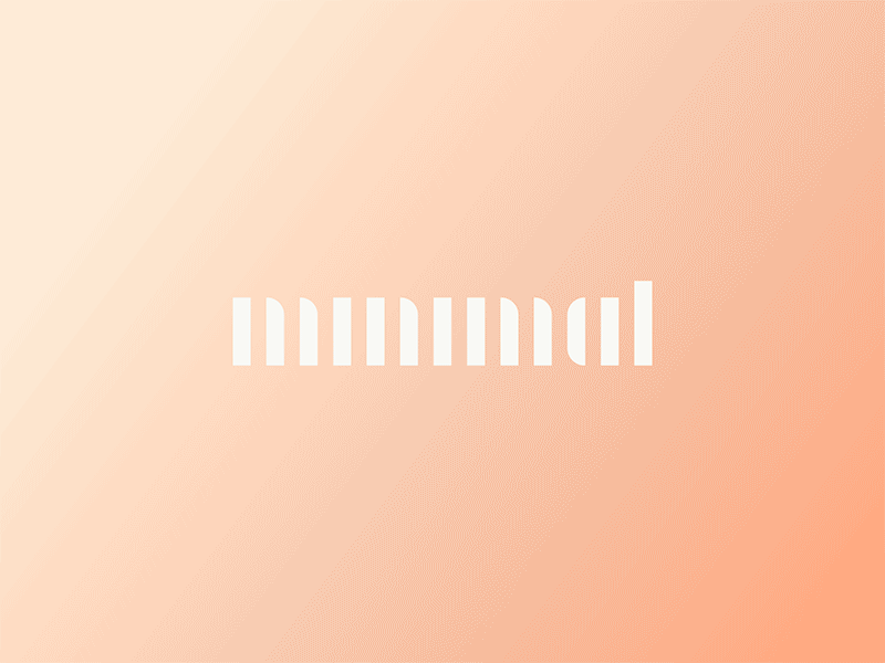 m i n i m a l alphabet animation design gradient illustration letterforms minimal minimalism typography vector