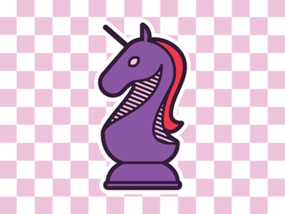 The Fanciest Knight chess icon illustration knight unicorn