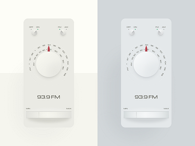 Retro Modern Radio App (vol. 1) 80s app concept design mobile modern neumorphism radio retro skeuomorphism ui ui design vintage