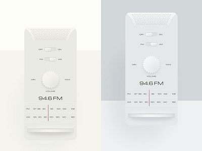 Retro Modern Radio App (vol. 3) app appdesign concept design interface radio retro ui uidesign uiux vintage