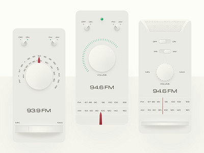 Radio App UI Design 80s app app design appdesign design interface modern radio retro ui uidesign uiux vintage