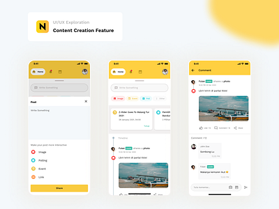 Community Feature | Nectico | UI/UX Exploration app community design mobile ui ux