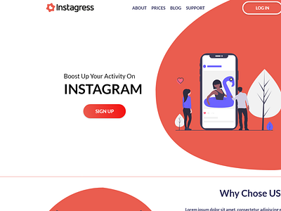 Landing Page design illustration ui ux web website