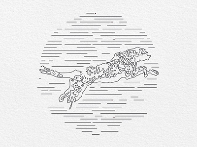 Cheetah animal art art style cheetah design designer doodle drawing flat graphics icon ui ux