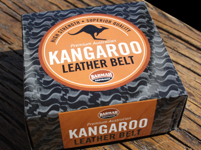 Kangaroo leather belt packaging