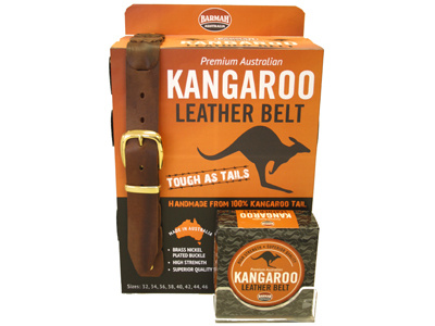 Kangaroo Leather Belt Point of Sale