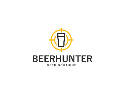 logo for a beer store - BeerHunter