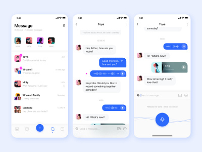 Message app ui