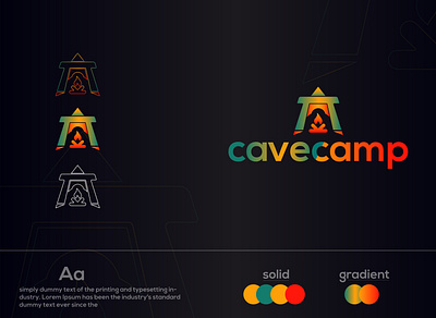 Cave Camp logo branding company logo creative logo design graphic design logo logos logotype minimalist