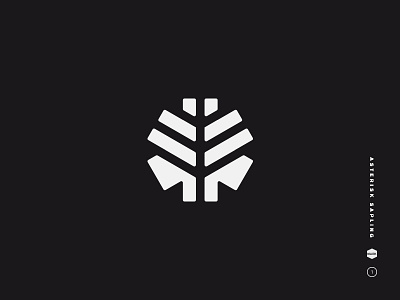 Asterisk Sapling asterisk bioscience black geometric icon leaf logo mark plant sapling symbol tree
