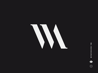 WA Monogram black and white initials letters lockup logo mark monogram symbol type w wa