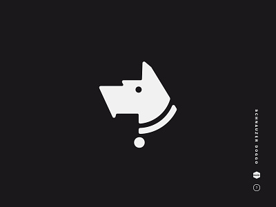 Schnauzer Doggo black and white bold dog dog collar head icon illustration logo mark schnauzer simple symbol