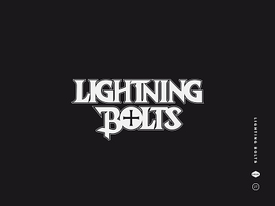 Lighting Bolts 80s black and white bolts decorative serif hardware lightning logo logotype mark skateboard stephen king