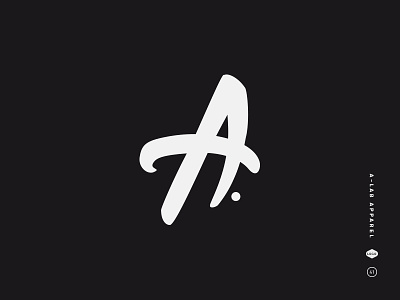 A-Lab Apparel a apparel black and white brush icon lab letter logo mark symbol tag zumiez