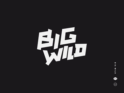 Big Wild big wild black and white brush icon letters logo logotype mark music musician symbol wild