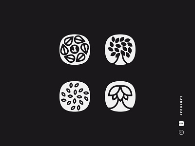 Earthday Icons black and white earth earthday eco friendly icon leaf logo mark natural palm tree symbol tree