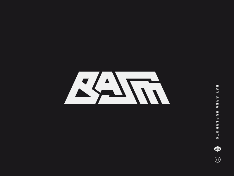 Bay Area Supermoto black and white logo mark icon symbol 7 6 5 4 gang supermoto bay area