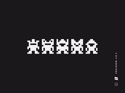 8 Bit Warriors 16 bit 8 bit bit black and white block icon logo pixel pixel art pixelated video game warriors