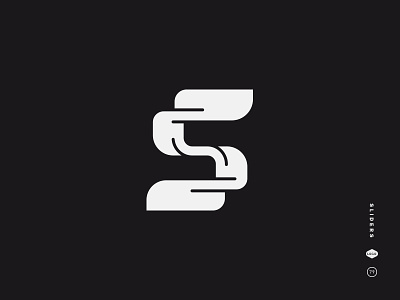 S-Sliders black and white blade icon letter logo mark s slat slide symbol twist twisted