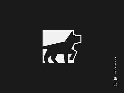 Doggo Door black and white dog doggie doggo doggy door icon logo mark pupper puppy symbol