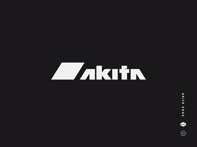 Akita Edge akita black and white bold chevron icon knife letters logo logotype mark parallelogram symbol
