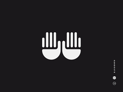 Handouts beg black and white fingers hand handout hands icon logo mark out palm symbol