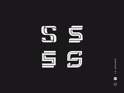Concept S1 black and white letter lines logo race racing ribbon s slip symbol track