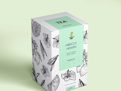 Tea package design green light luxury premium sophisticated tea