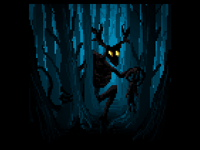 Forest Spirit 8bit aseprite character design fantasy art game art game design horror illustration pixel art pixelart retro