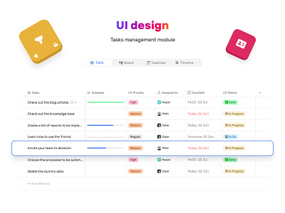 Tasks Management UI