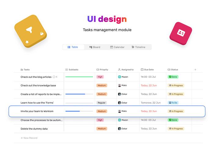 Table UI designs, themes, templates and downloadable graphic elements ...