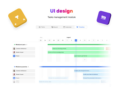 Tasks Management UI by UXIS on Dribbble
