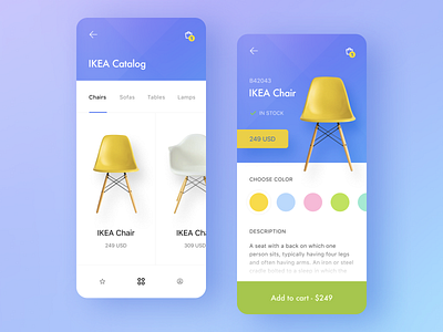 IKEA Store App app ui app ui design application design chair chairs daily inspiration ikea shop shop app store store app