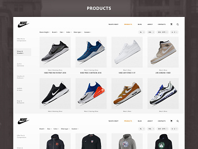 Nike - Online Store Concept by Dribbble