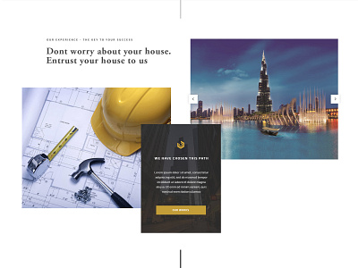 Building Company Block Design building building company composed grid construction company engineering landing landing page ui user interface