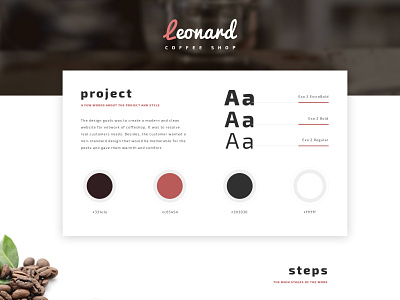 Project Style Design coffee coffee shop guidelines styles ui ui kit user interface visual design visual style web design